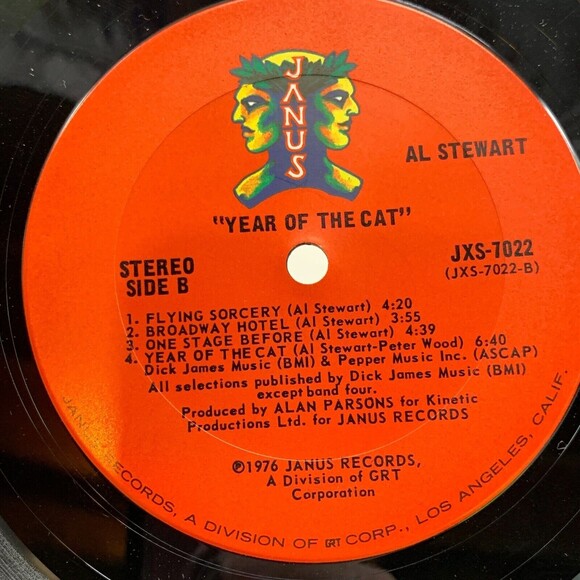 Al Stewart Year Of The Cat Record Album Vinyl LP 1976 Janus Records GRT Corp - Picture 8 of 9